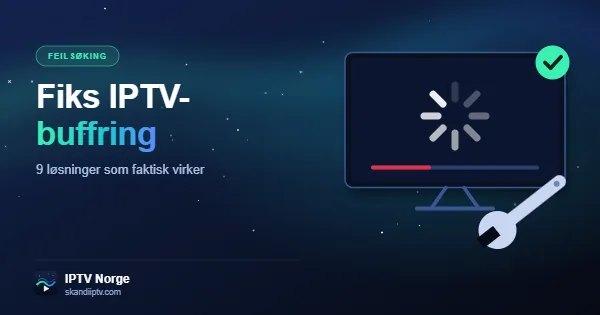 Slik fikser du IPTV-buffring – TV med lastesymbol og skiftenøkkel