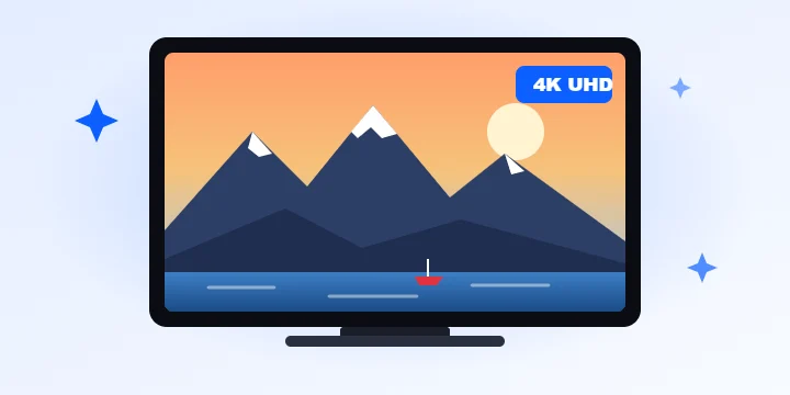 IPTV i 4K Ultra HD – skarpt bilde av norsk fjordlandskap på en stor Smart-TV
